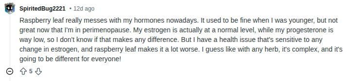 raspberry leaf tea pms