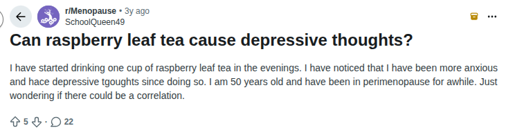 raspberry leaf tea pms